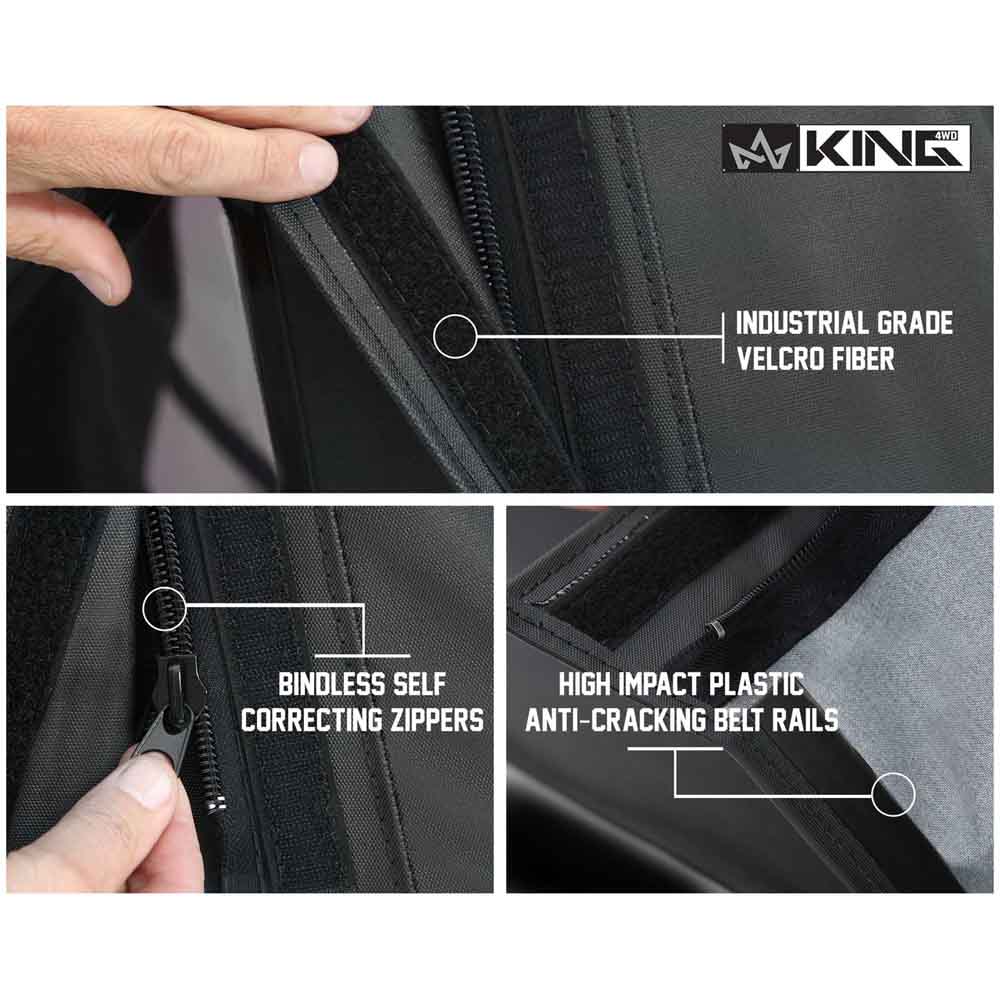 King 4WD replacement soft top in Black Diamond for 2007-2009 Jeep Wrangler JK 2 door - view 6
