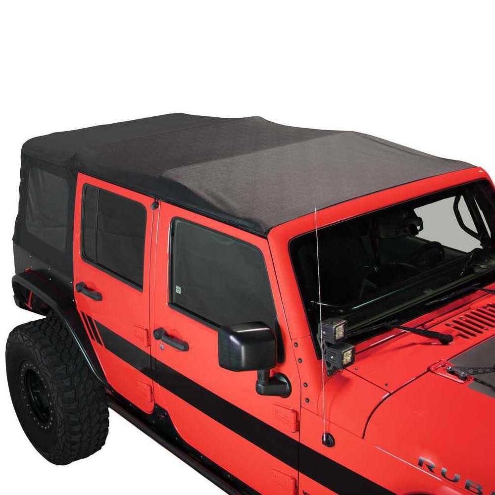 King 4WD replacement soft top in Black Diamond for 2007-2009 Jeep Wrangler Unlimited JK