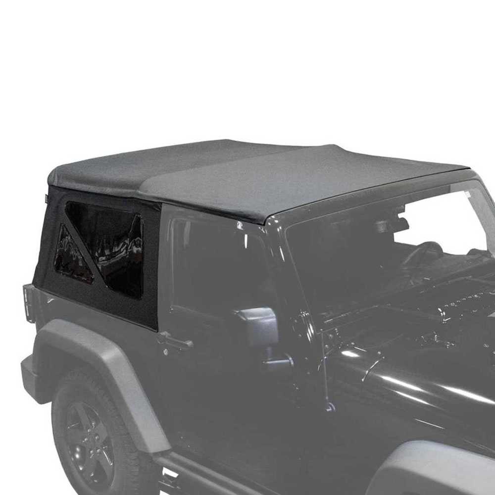 King 4WD replacement soft top in Black Diamond for Jeep Wrangler JK 2 door
