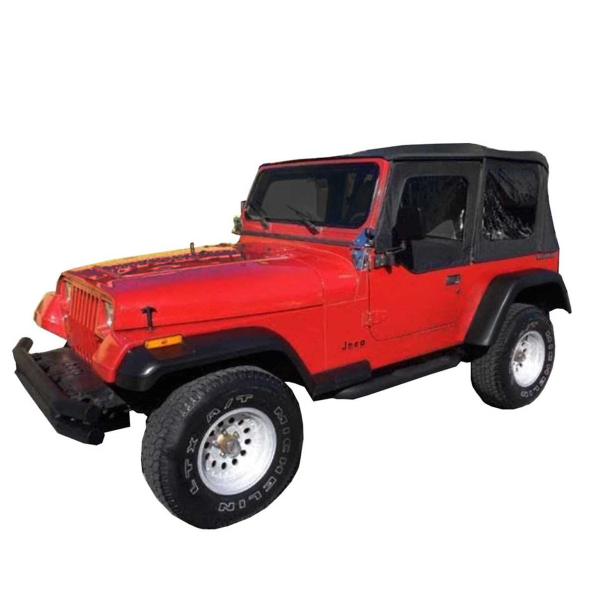 King 4WD replacement soft top in Black Diamond for Jeep Wrangler YJ