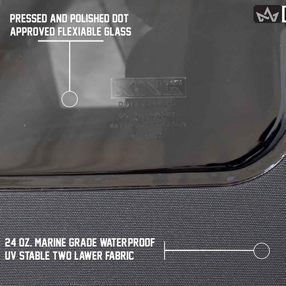 King 4WD replacement soft top in Black Diamond for Jeep Wrangler YJ - view 5