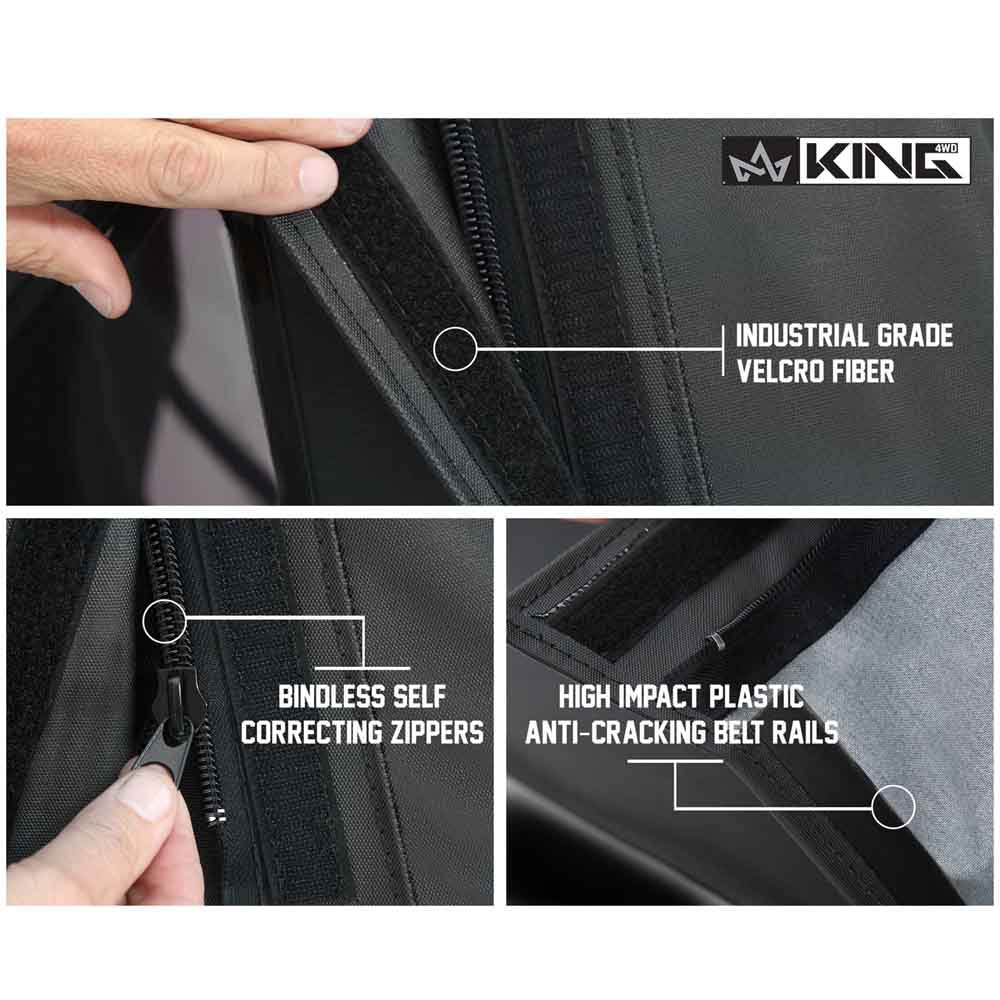 King 4WD replacement soft top in Black Diamond for Jeep Wrangler YJ - view 4