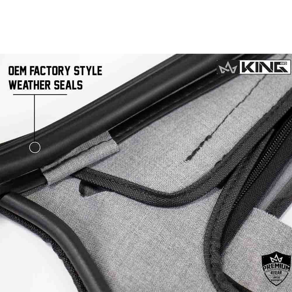 King 4WD replacement upper door skins in Black Diamond for Jeep Wrangler TJ - view 6
