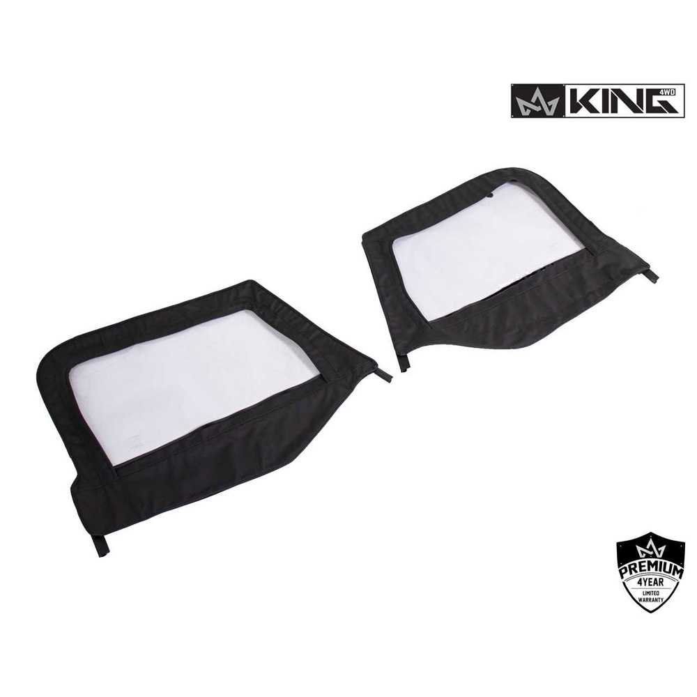 King 4WD replacement upper door skins in Black Diamond for Jeep Wrangler TJ - view 8