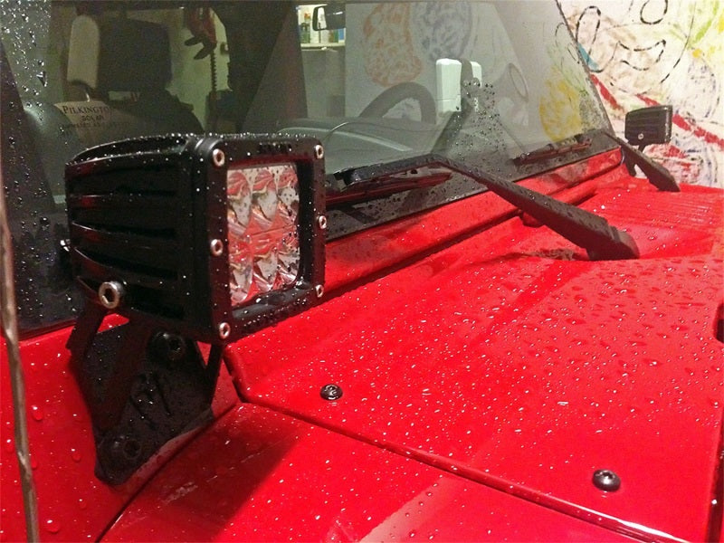 RIGID A-Pillar Light Mount Kit for Dually/D2 Lights, fits Jeep Wrangler