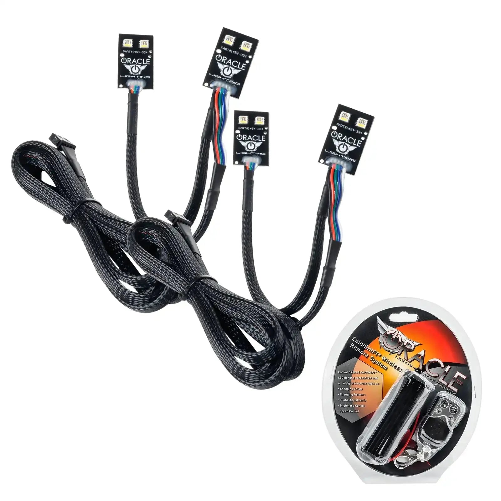 LED light wiring harness kit with remote, suitable for vehicle overlanding accessories.
