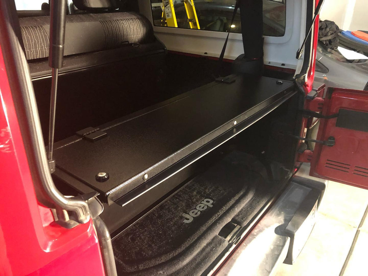 Diabolical Inc Locker for Jeep Wrangler JK 2-door behind the rear seat
