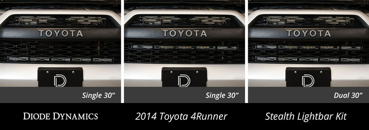 Diode Dynamics Stealth lightbar kit for 2014-2019 Toyota 4Runner – kit collage