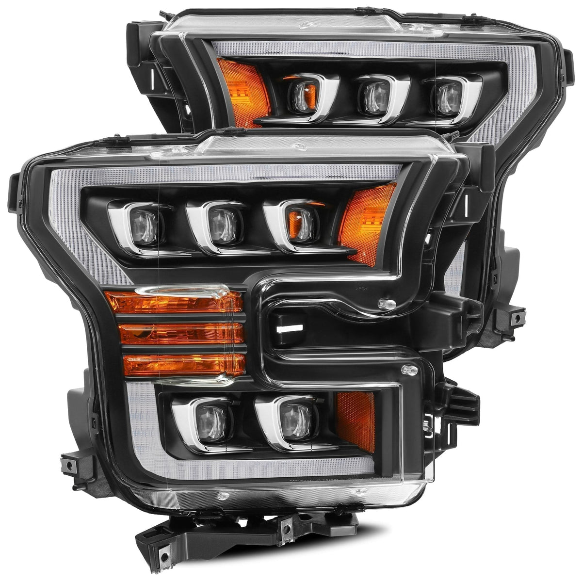 AlphaRex NOVA-Series LED Projector Headlights for Ford F-150 / Ford F-150 Raptor - Black