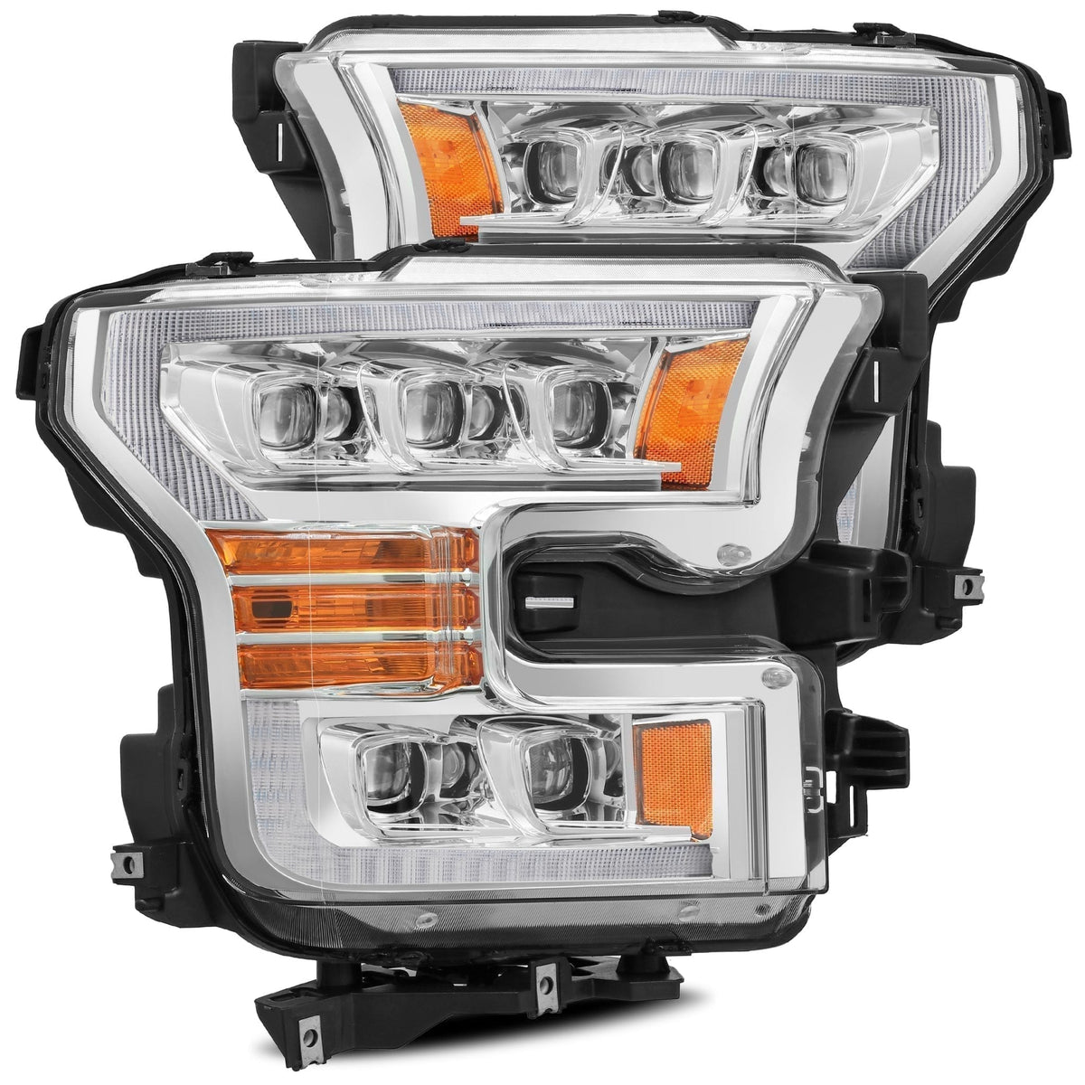 AlphaRex NOVA-Series LED Projector Headlights for Ford F-150 / Ford F-150 Raptor - Chrome