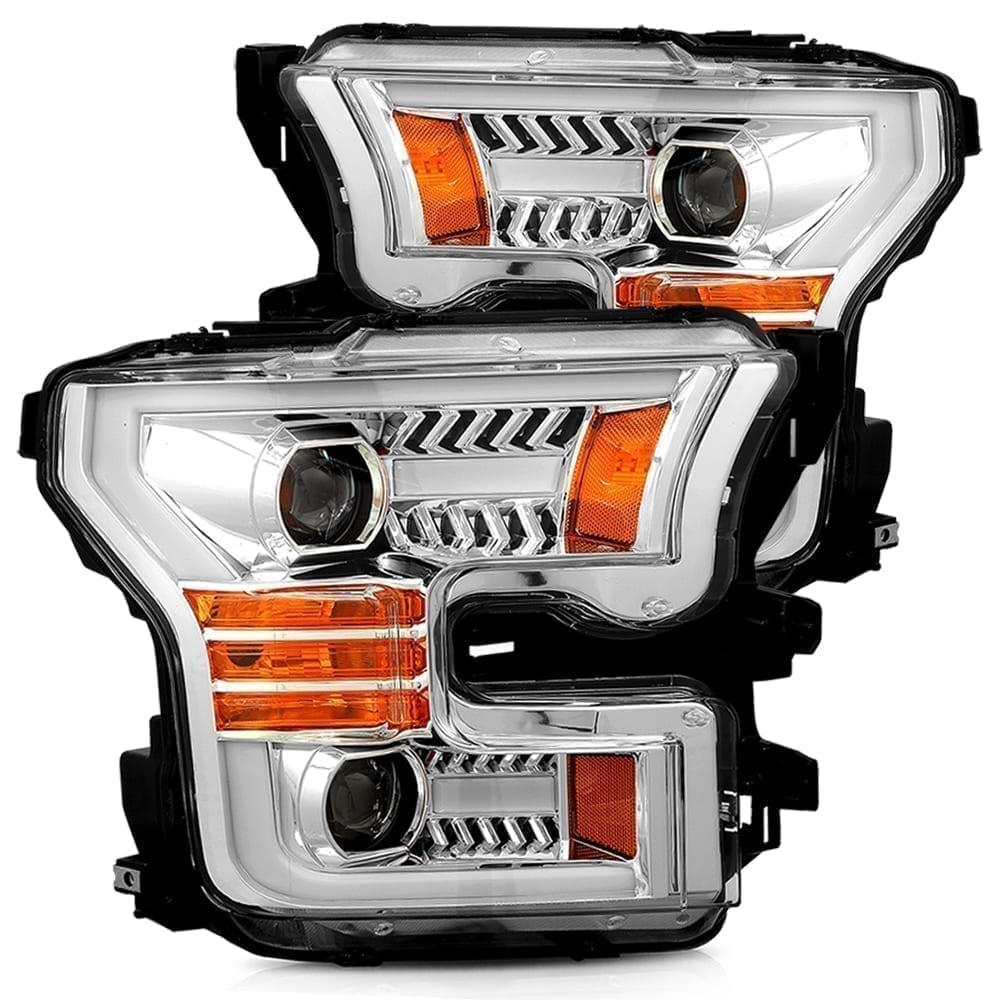 AlphaRex PRO-Series Halogen Projector Headlights for Ford F-150 - Chrome