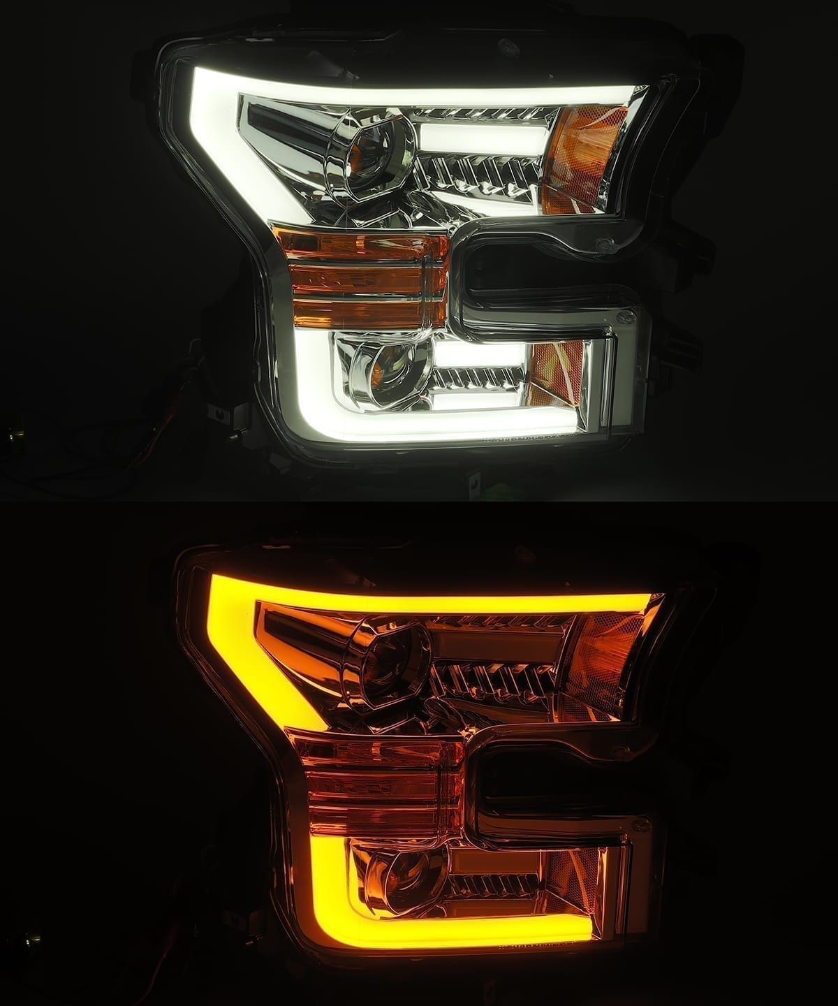AlphaRex PRO-Series Halogen Projector Headlights for Ford F-150 - Chrome