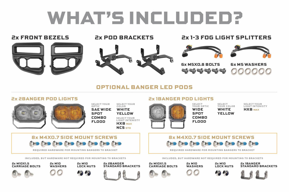 Morimoto Banger LED fog light kit for 2020-2022 Ford Super Duty