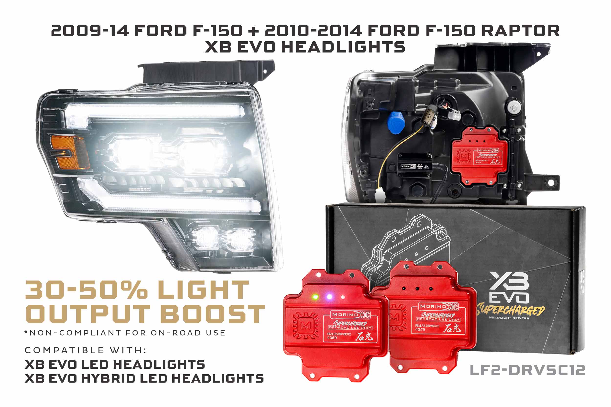 Morimoto Supercharged Drivers 09-14 F-150 XB Evo / XB Evo Hybrid