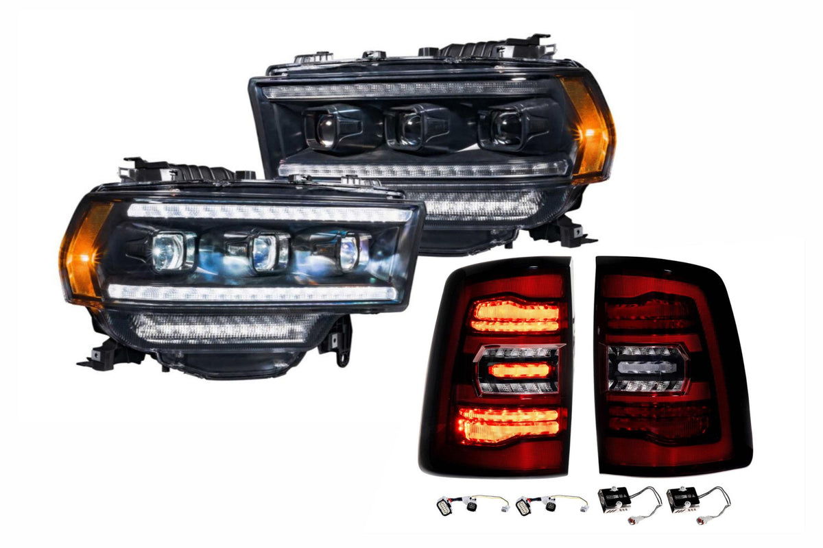 19-24 Ram HD XB Heads and Red Tails OEM Projector