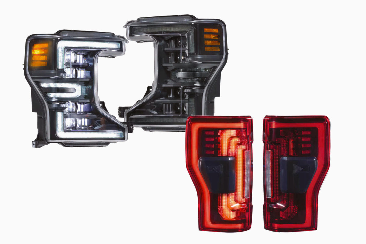 20-22 Ford Super Duty White DRL Heads and Red Tails OEM LED