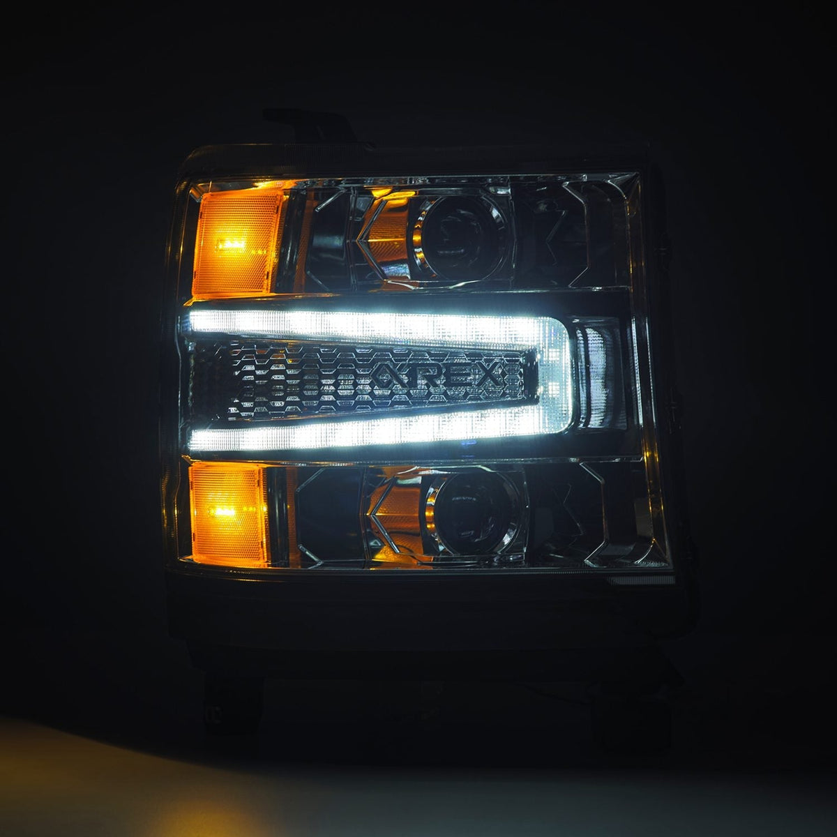 AlphaRex LUXX-Series LED Projector Headlights for Chevrolet Silverado 1500 - Chrome