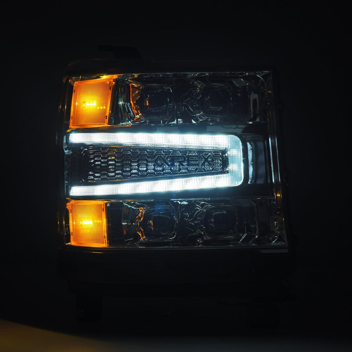 AlphaRex NOVA-Series LED Projector Headlights for Chevrolet Silverado 1500 - Chrome