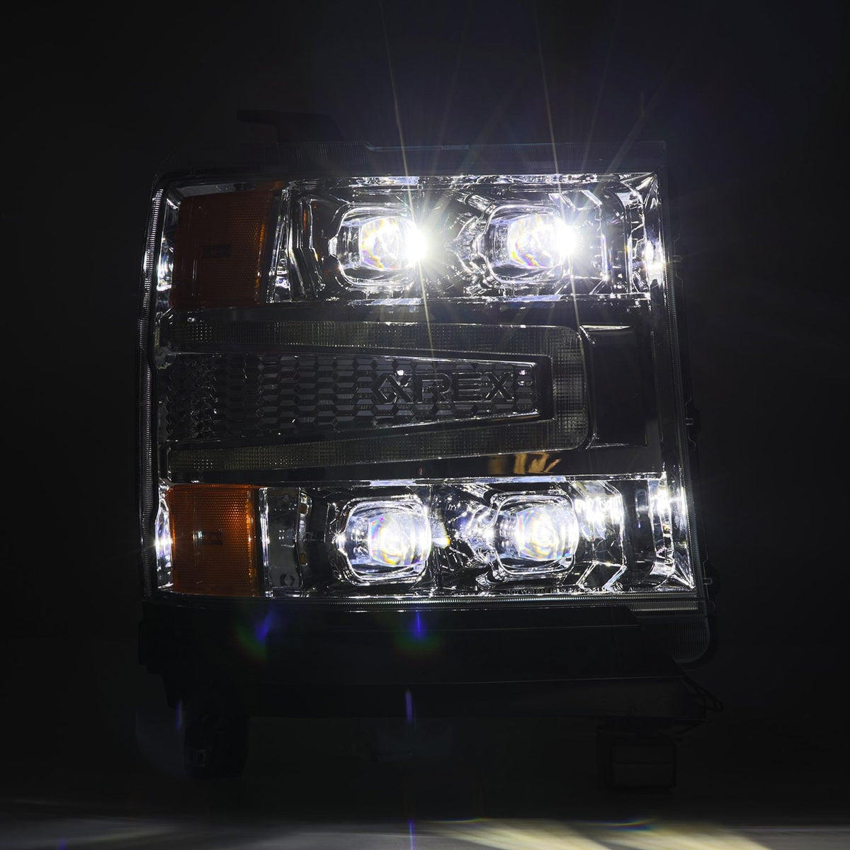 AlphaRex NOVA-Series LED Projector Headlights for Chevrolet Silverado 1500 - Chrome