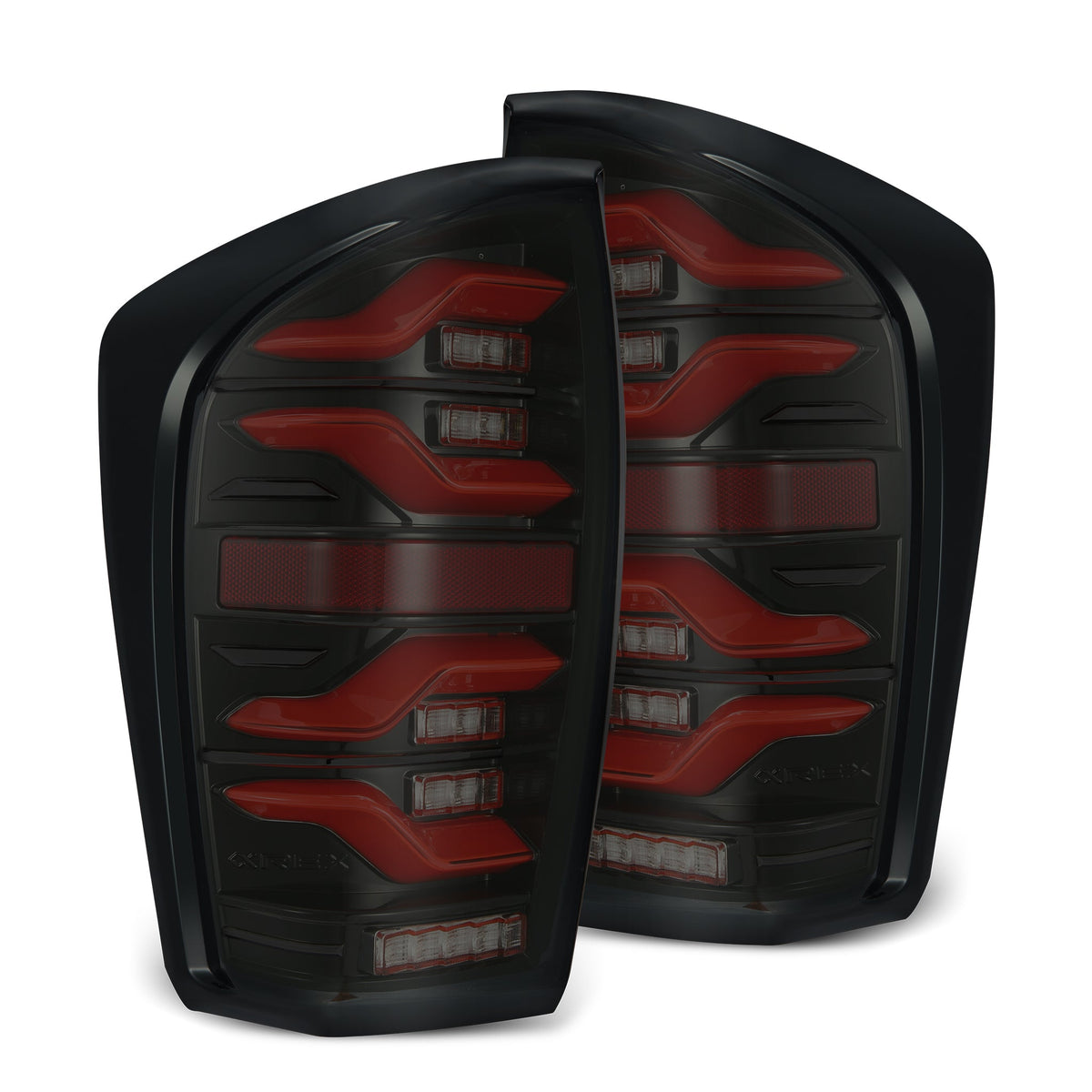 AlphaRex LUXX-Series LED Tail Lights for Toyota Tacoma - Black Red