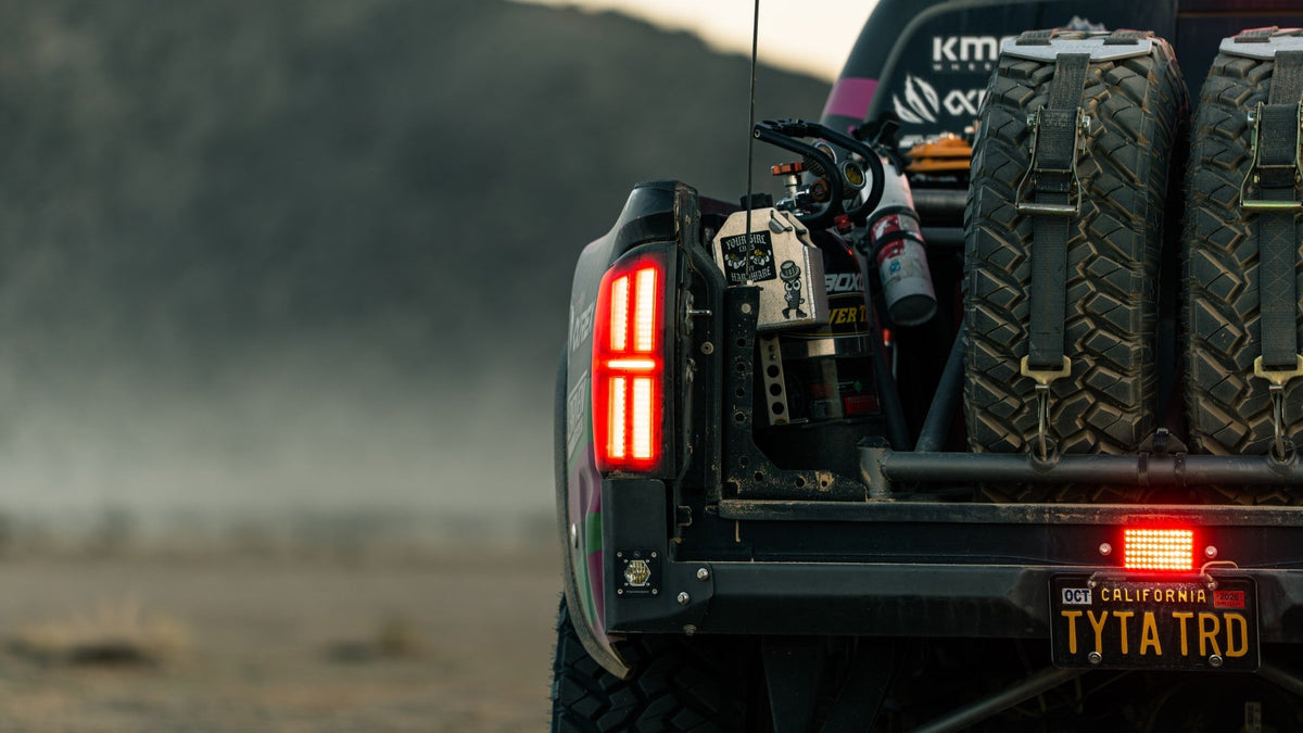 AlphaRex NOVA-Series Prismatic LED Tail Lights for Toyota Tacoma - Black Smoke