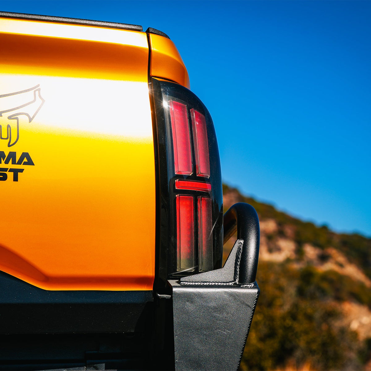 AlphaRex NOVA-Series Prismatic LED Tail Lights for Toyota Tacoma - Black Smoke