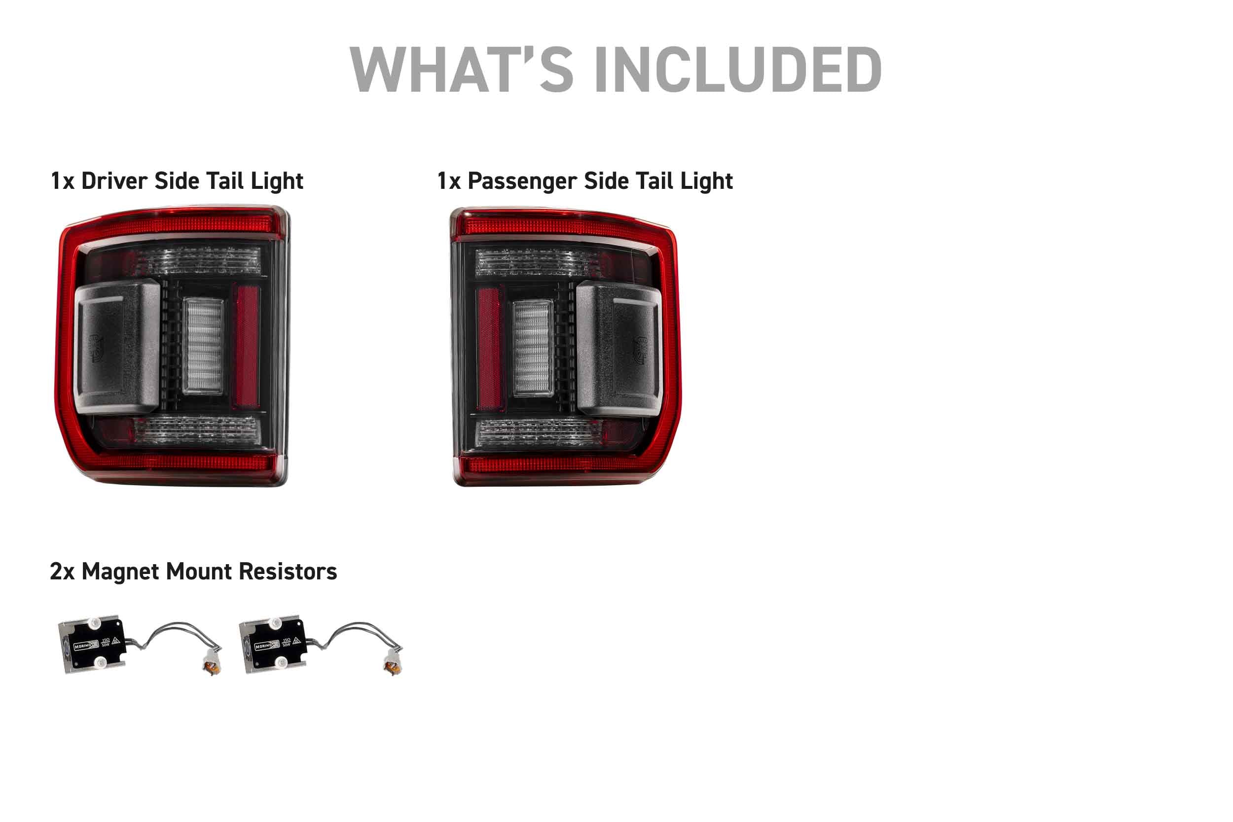 Morimoto Jeep Gladiator JT (20-26) XB LED Low Profile Tail Lights (Red)