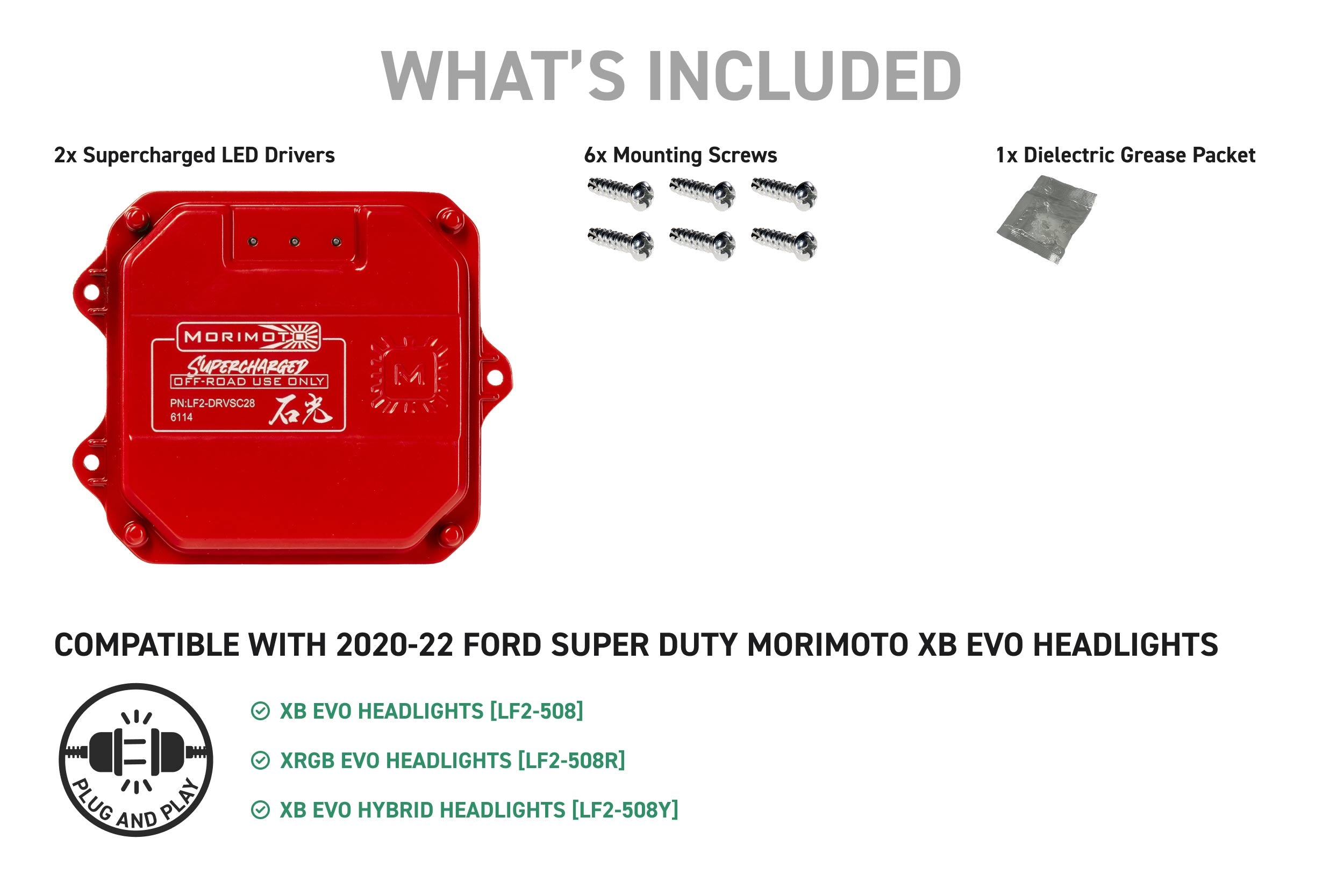 Morimoto Supercharged Drivers 20-22 Ford Super Duty XB Evo