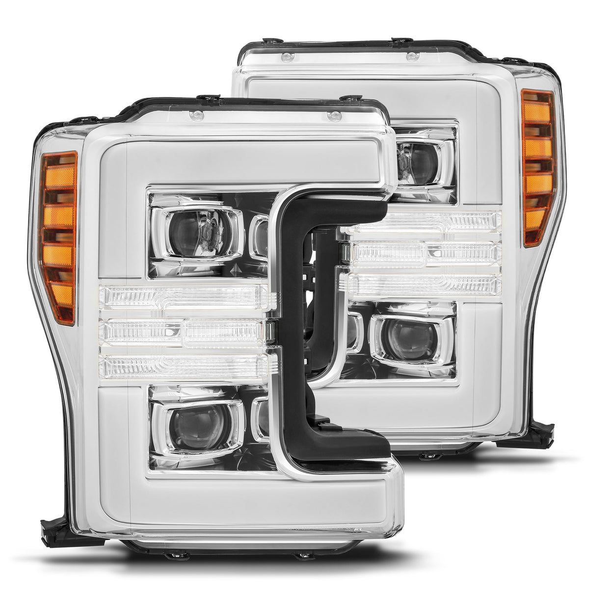 AlphaRex PRO-Series Halogen Projector Headlights for Ford Super Duty - Chrome