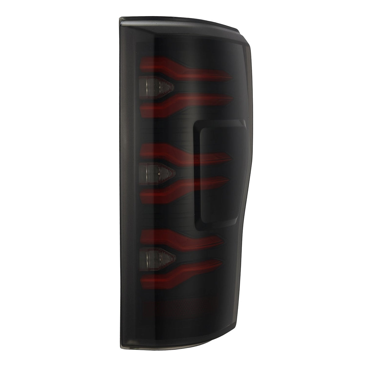 AlphaRex LUXX-Series LED Tail Lights (Without BLIS) for Ford Super Duty - Black Red