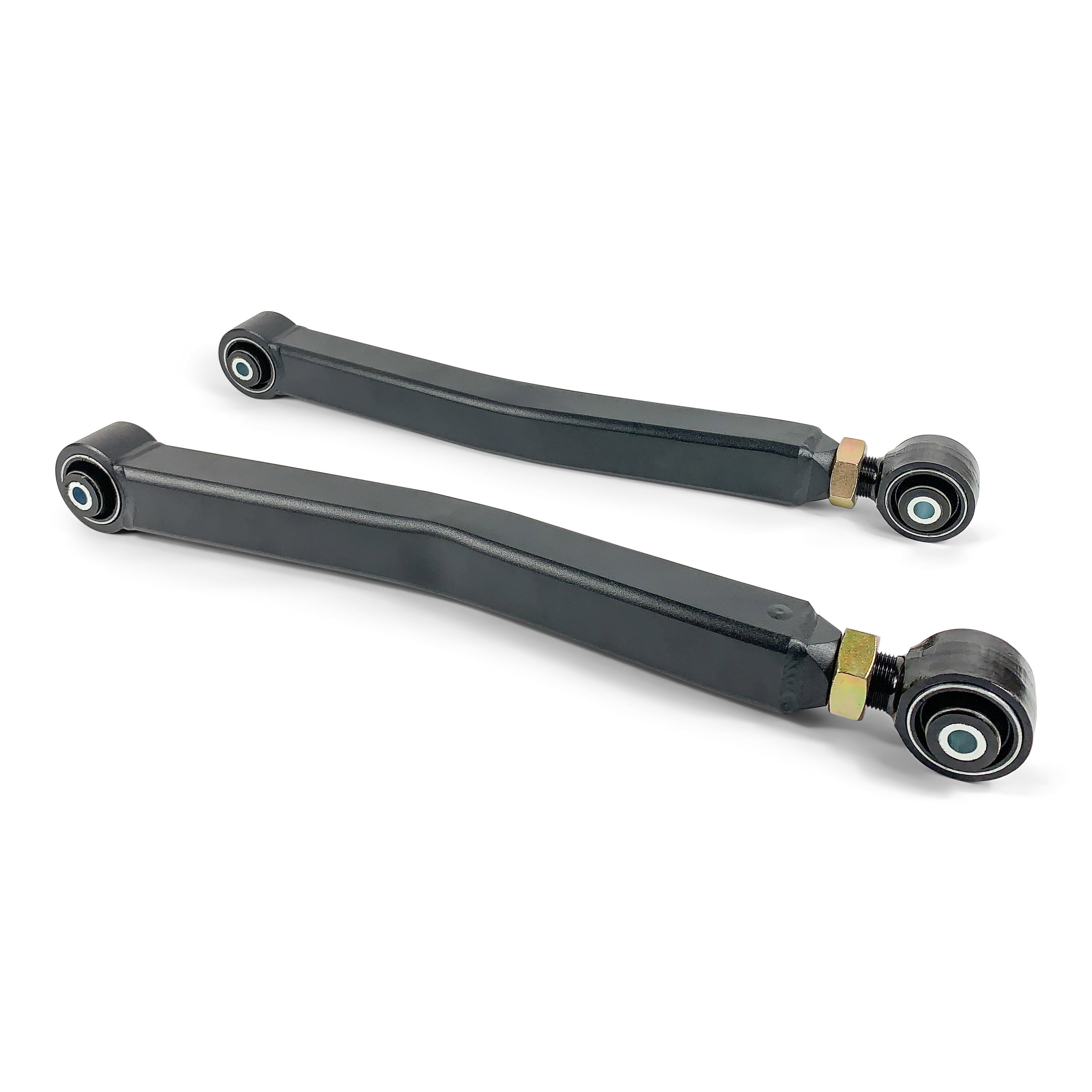 Pair of heavy-duty adjustable rear control arms for off-road Toyota or Jeep vehicles