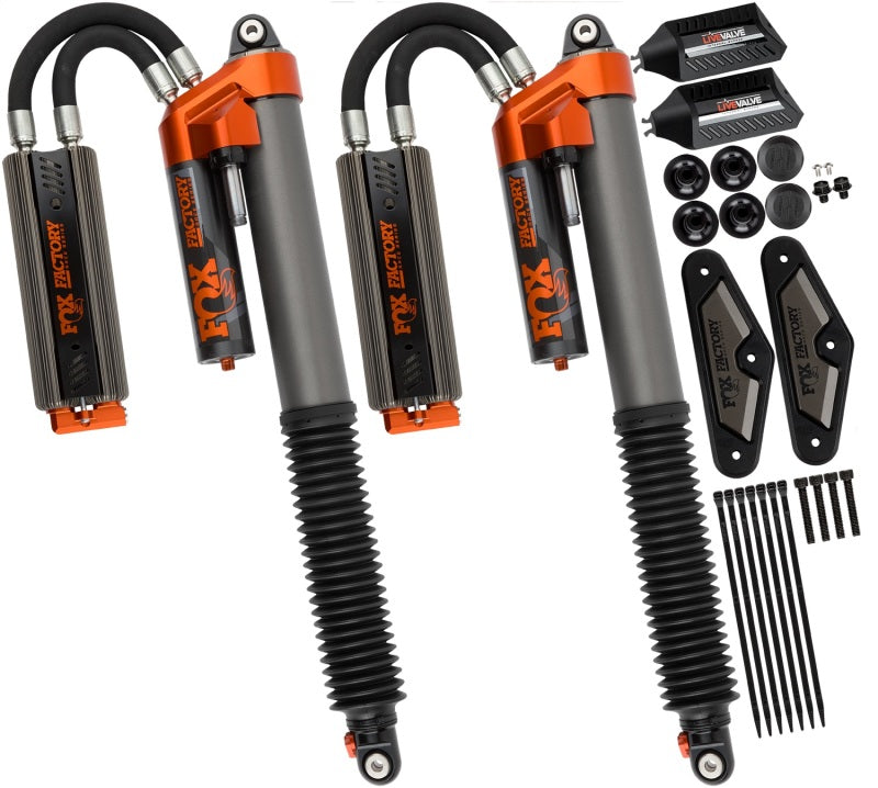 FOX 3.0 Factory Race Series Live Valve Internal Bypass Rear Piggyback Shock Set, fits Ford F-150