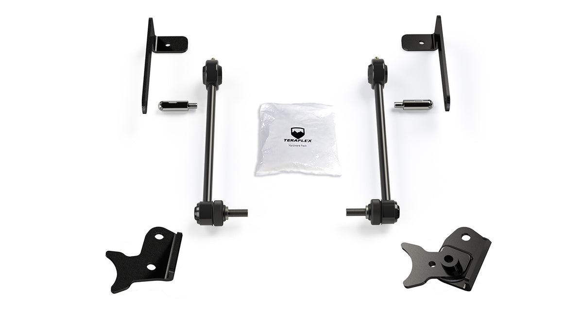 TeraFlex front sway bar quick disconnect kit for right-hand-drive Jeep Wrangler JL and Gladiator JT
