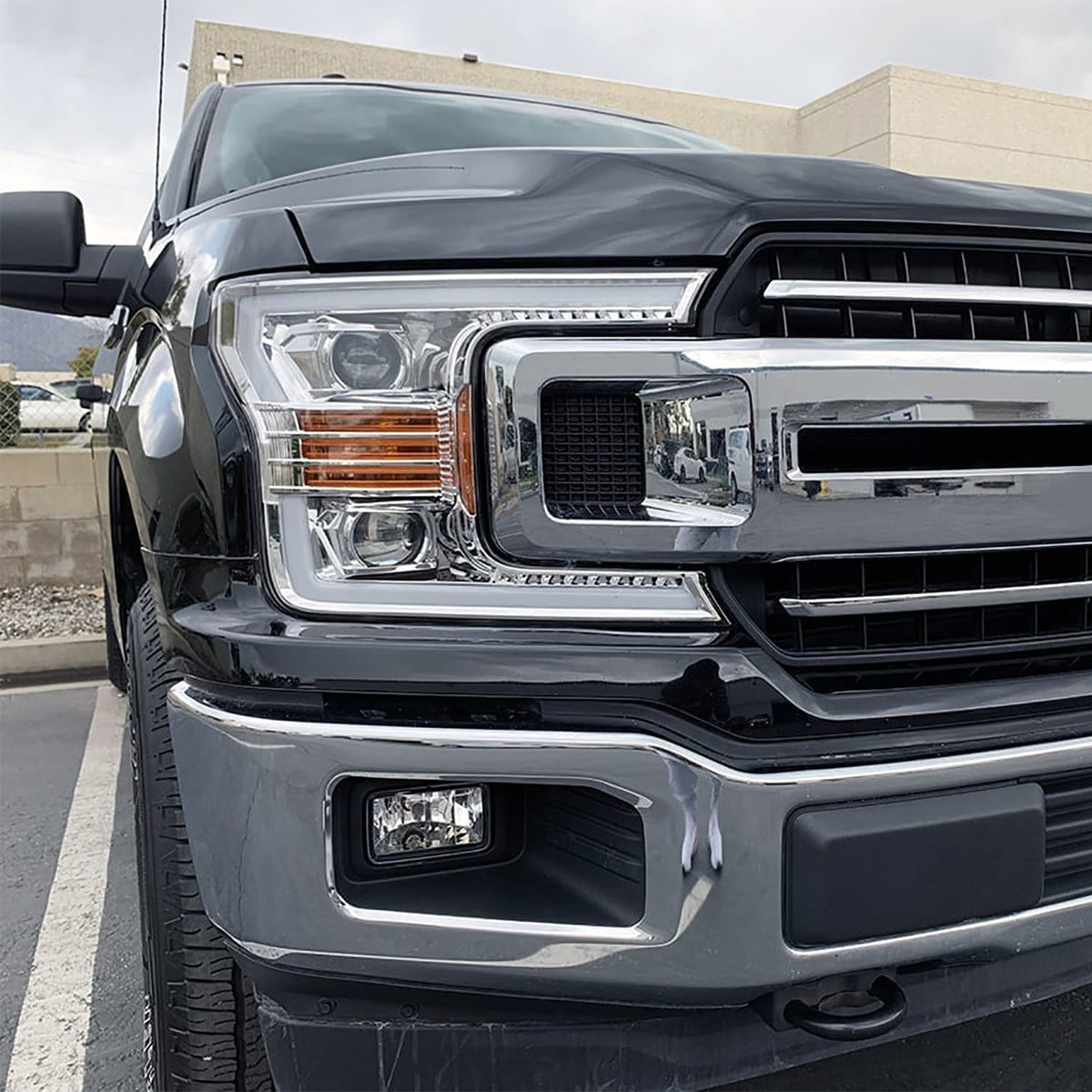 AlphaRex LUXX-Series LED Projector Headlights for Ford F-150 - Chrome