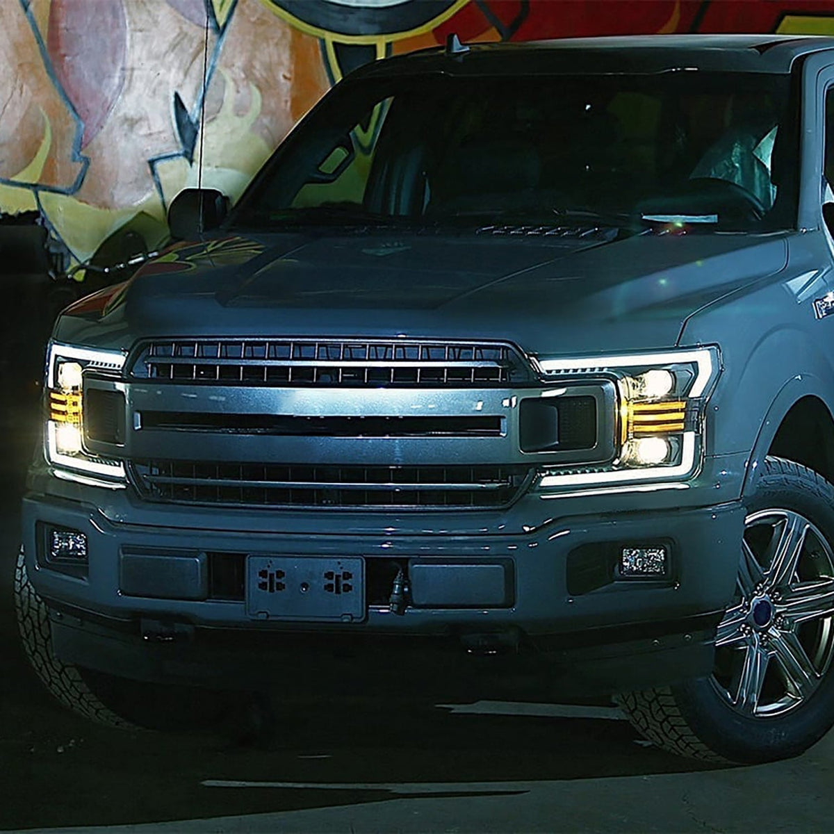 AlphaRex LUXX-Series LED Projector Headlights for Ford F-150 - Jet Black