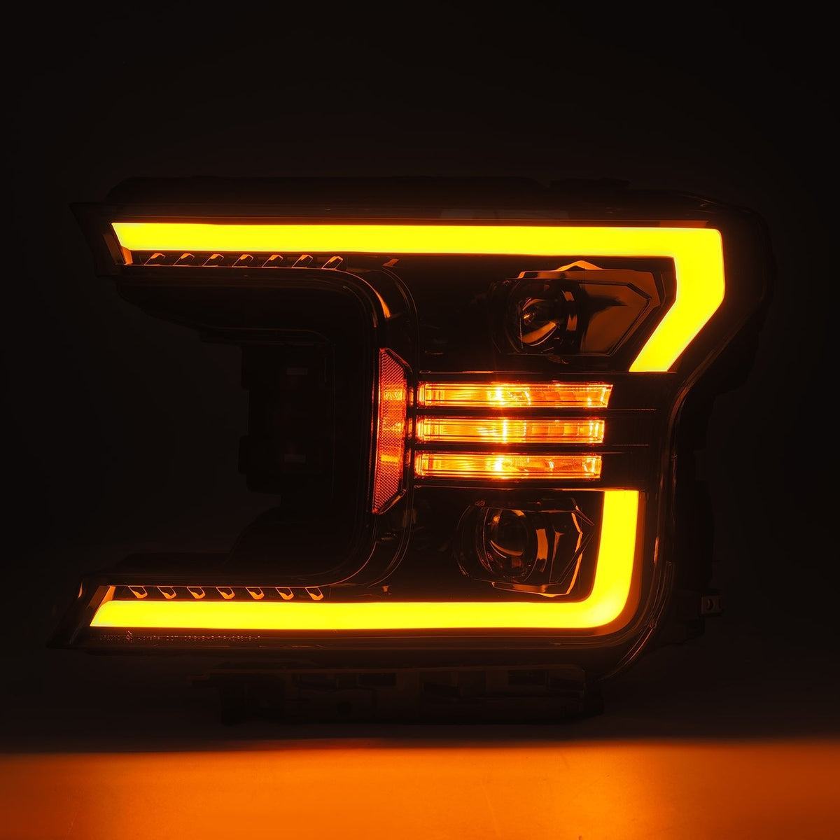 AlphaRex LUXX-Series LED Projector Headlights for Ford F-150 - Jet Black