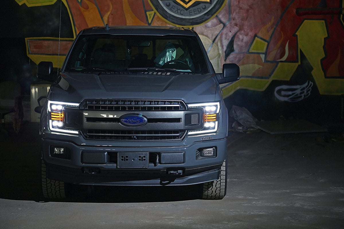 AlphaRex NOVA-Series LED Projector Headlights for Ford F-150 - Black