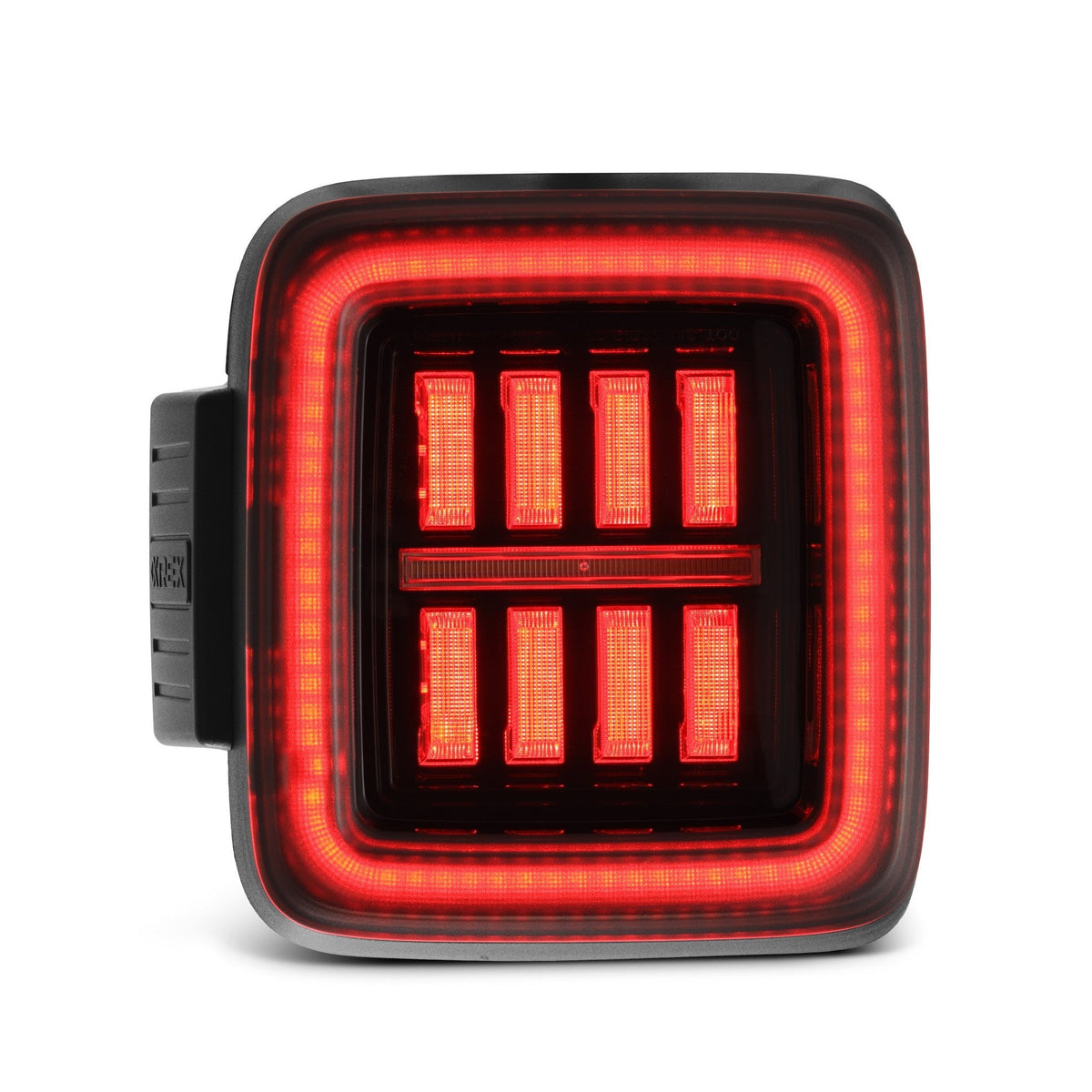 AlphaRex NOVA-Series Prismatic LED Tail Lights for Jeep Wrangler - Black Smoke