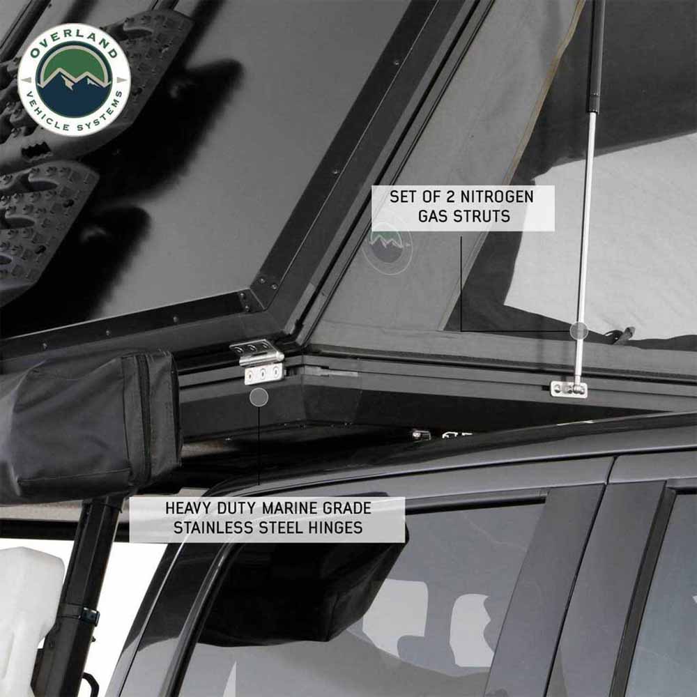 Overland Vehicle Systems HD Sidewinder 2 person side load aluminum hard shell roof top tent - view 7