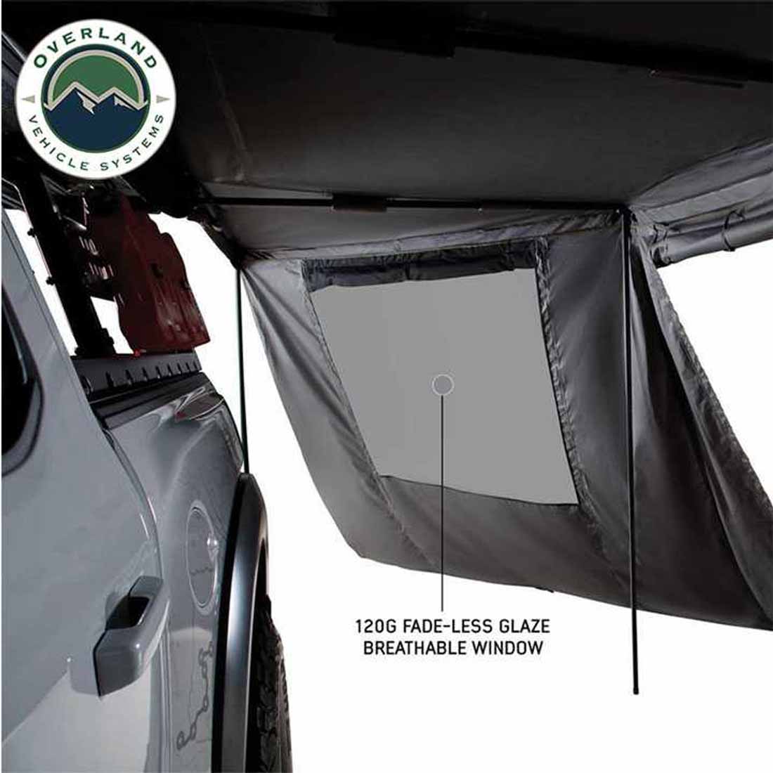 Overland Vehicle Systems HD Nomadic 180 degree awning side wall with window - view 2