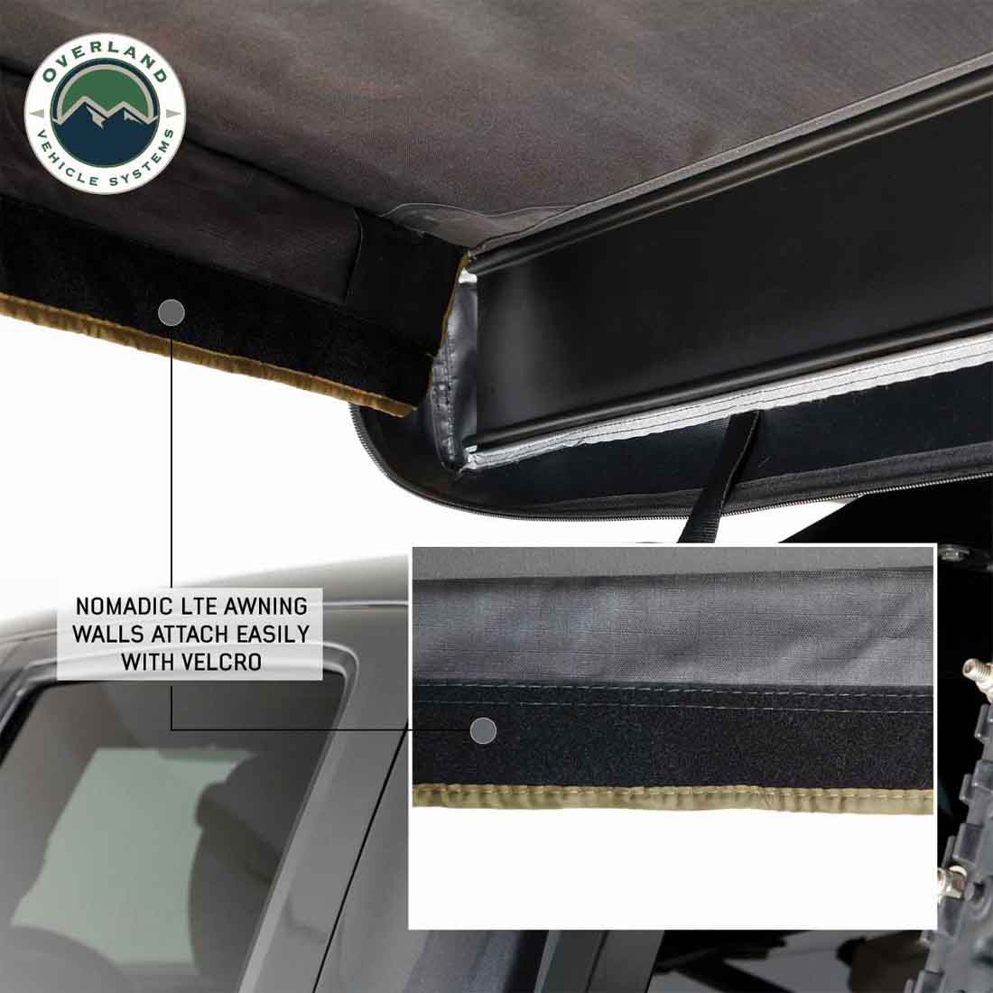 Overland Vehicle Systems HD Nomadic 180 LTE awning wall with windows - view 4