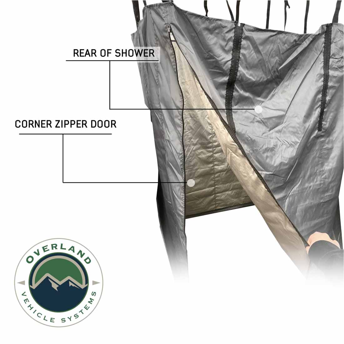 Overland Vehicle Systems HD Nomadic car-side shower room - view 8