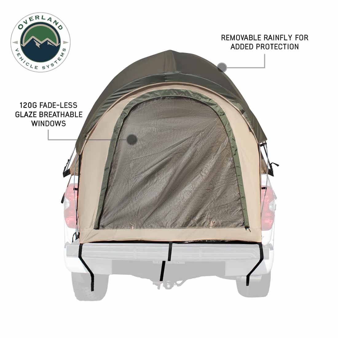 Overland Vehicle Systems LD TACT truck bed tent with PVC floor - view 2