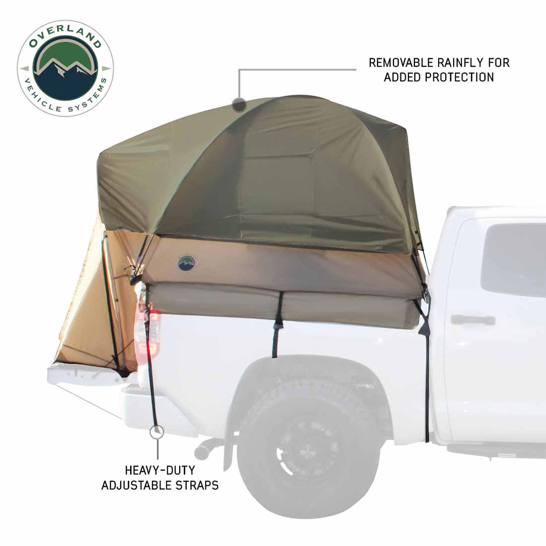 Overland Vehicle Systems LD TACT truck bed tent with PVC floor - view 3