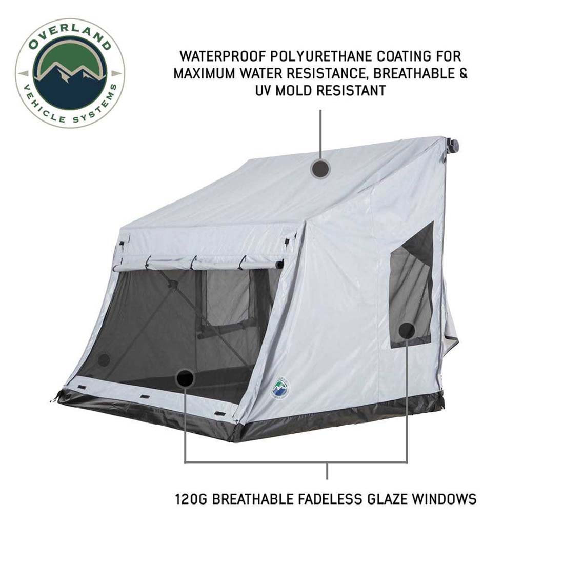 Overland Vehicle Systems LD P.S.T. portable safari ground tent, large, grey - view 4