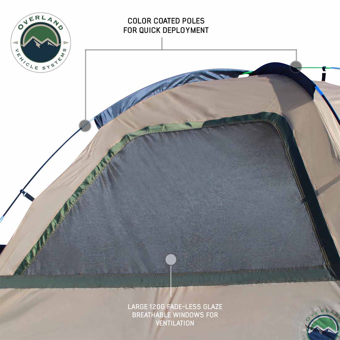 Overland Vehicle Systems LD TACT truck bed tent with PVC floor - view 5