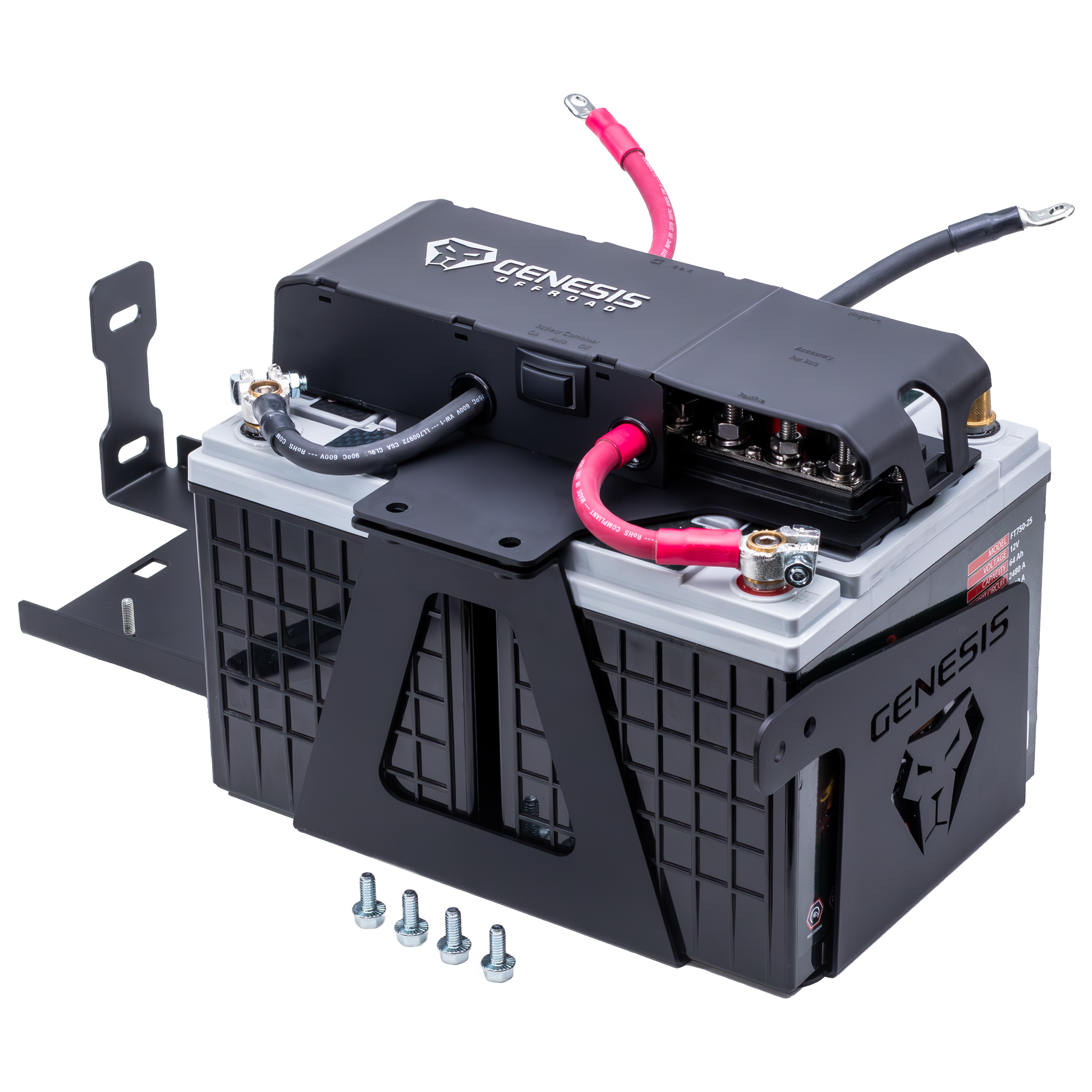 Genesis Offroad Gen 3 Dual Battery Kit for 2018+ Jeep Wrangler JL (Gas Models)