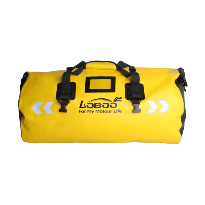 LOBOO Waterproof Motorcycle PVC Tail Bag Magnetic Closure & Reflective Strips
