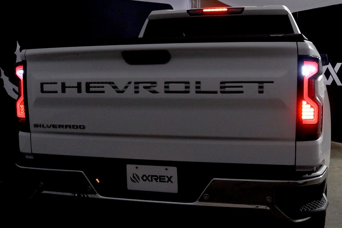 AlphaRex PRO-Series LED Tail Lights for Chevrolet Silverado 1500 / Chevrolet Silverado HD 2500/3500 - Jet Black