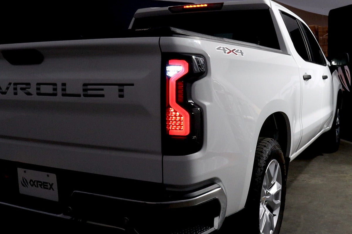 AlphaRex PRO-Series LED Tail Lights for Chevrolet Silverado 1500 / Chevrolet Silverado HD 2500/3500 - Red Smoke